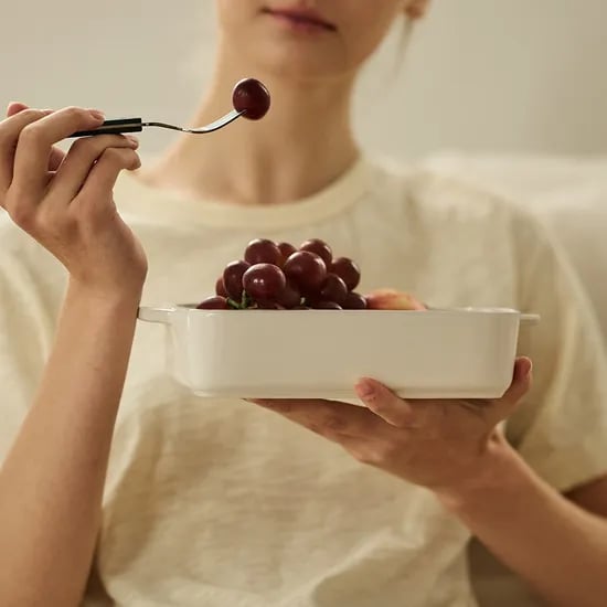 크림화이트 양손 사각 그라탕기