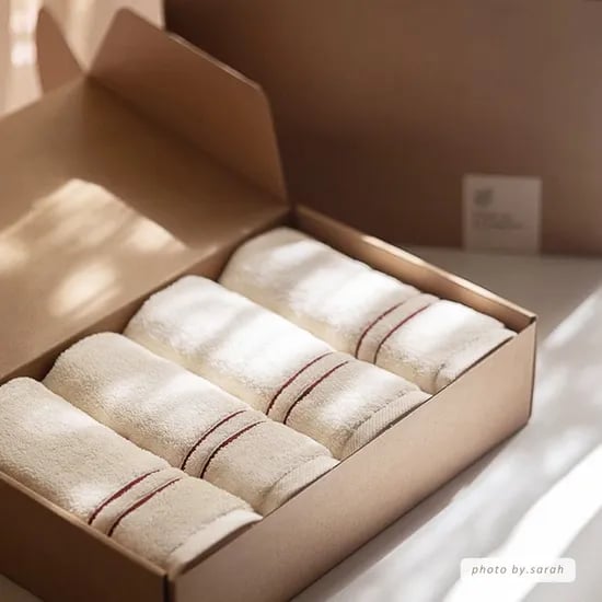 국내생산 40수 200g 무염색 무형광 세면타올 8장세트 (+선물포장)