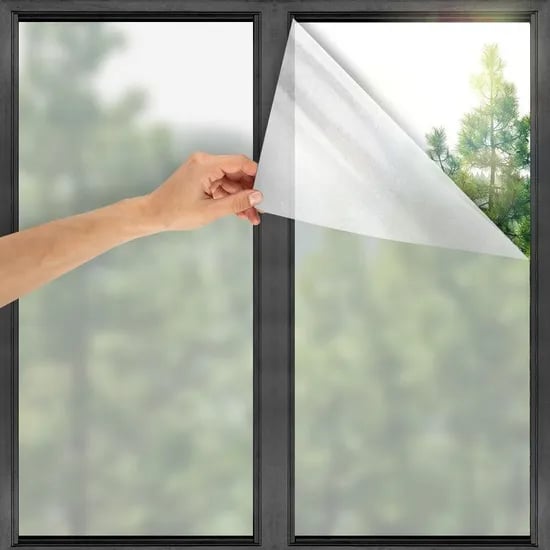 닥터하우스 사생활보호 무점착 물로 붙이는 단열 시트지, 스노우안개