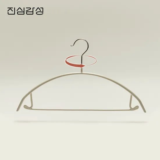 크림 컬러 고리회전형 논슬립 어깨뿔방지 옷걸이 100개 니트 정장