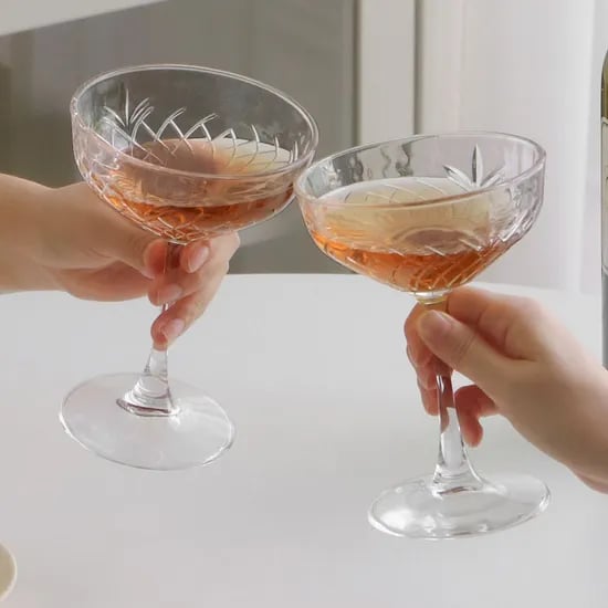 스파클 쿠페잔 255ml 와인잔 샴페인잔 글라스 유리컵