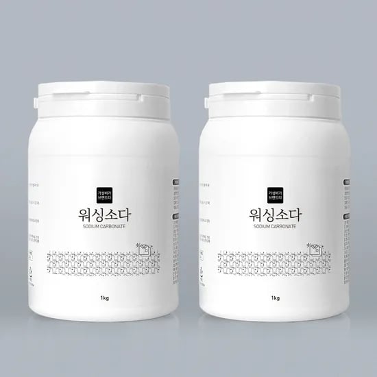 워싱소다 1kg(용기) x 2개 / 탄산소다 세탁세제 세정제