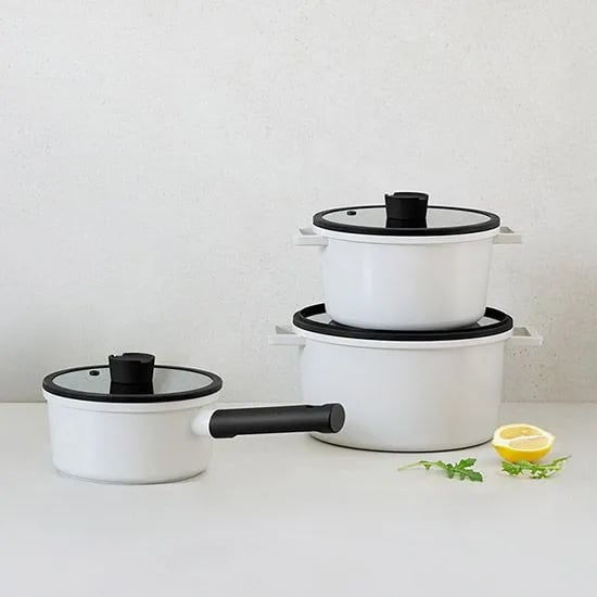 국내생산 인덕션겸용 오레오 IH  편수냄비 18cm 1인용 이유식 라면 찌개 한손 손잡이