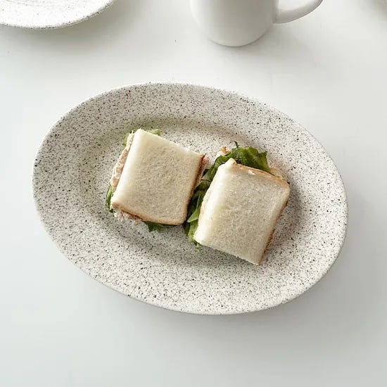 샌드웨이브 화이트 타원접시(2sizes)