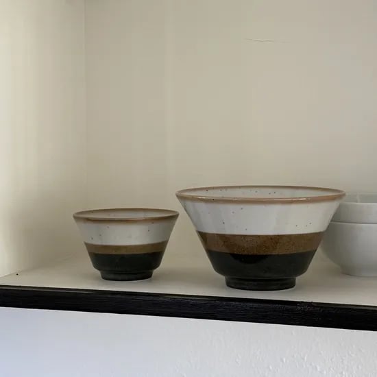 3단 스트라이프 내추럴 볼 면기(2sizes)