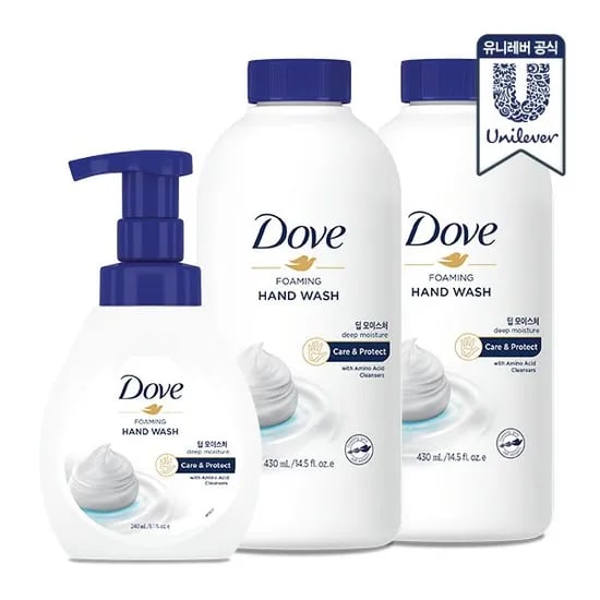 도브 포밍 핸드워시 딥너리싱 본품 240ml + 리필 430ml 2개