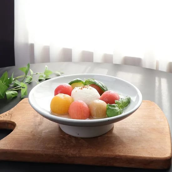 핸드메이드 분청 고백자 국내생산 도자기 원굽 소면기 파스타볼 1p