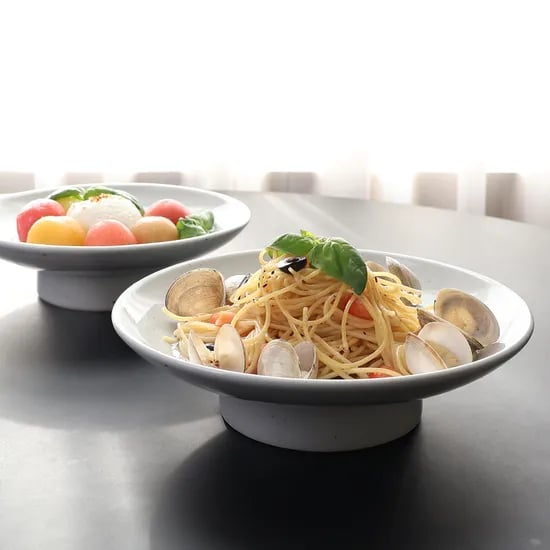 1+1 핸드메이드 분청 고백자 국내 도자기 원굽 소면기 파스타볼 총2p