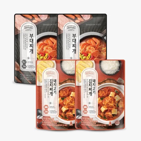 호텔컬렉션 부대찌개 450g 2개 + 돼지고기 김치찌개 450g 2개
