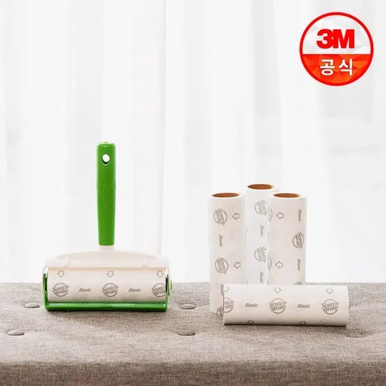 대형 베이직 테이프클리너 돌돌이 세트 핸들+리필 5개