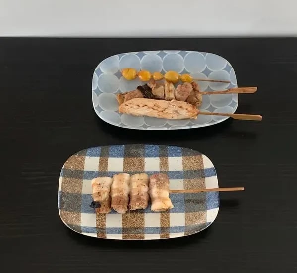 마루 패턴 직사각접시(2type)