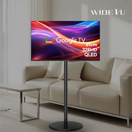 와이드무빙뷰 블랙에디션 구글스마트 81cm(32인치)FHD QLED TV 삼탠바이미 가능