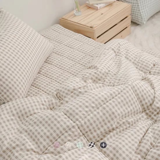 건조기OK 먼지없는 이불 겨울 체크 차렵이불 6color