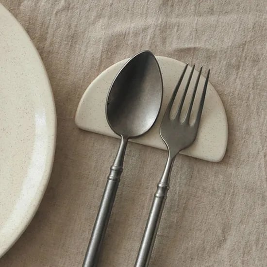 페블러 반달 수저받침 반원 넓은 커트러리 받침대