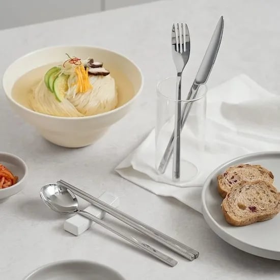 스텐304 라뜰리에 커트러리 (4인 세트/수저+젓가락)