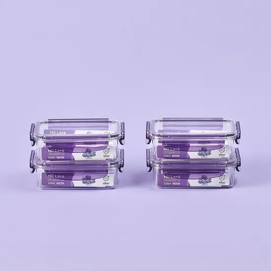 2+2 히트락 올트라이탄 밀폐용기 직사각 520ml