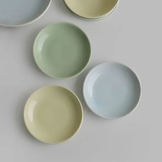 미즈이로 시리즈 원형 접시 14cm S 3color 그릇 컬러 재팬 디저트접시