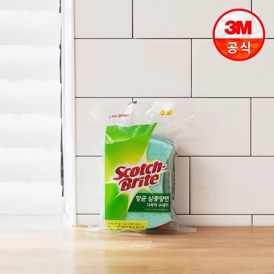 스카치브라이트 삼중양면 다목적 수세미 2입 3개