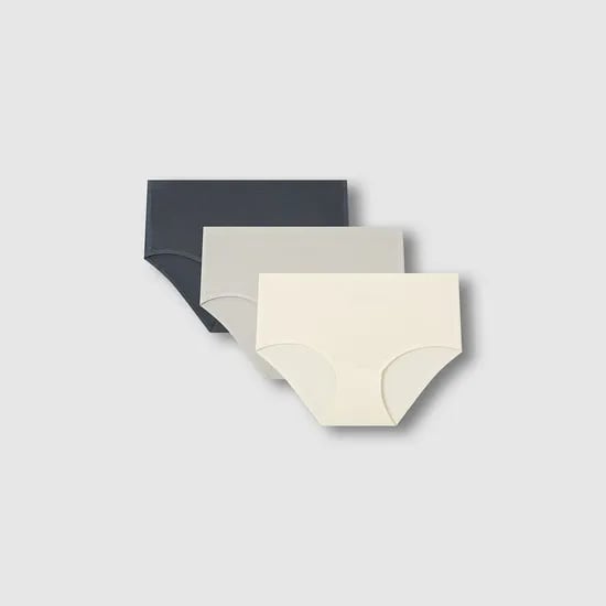 여 모달 노라인 힙허거 팬티 3매 (3 sizes)(2 colors)