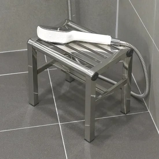 허리 숙이지 않고 발 올려 씻는 욕실 스텐 발받침