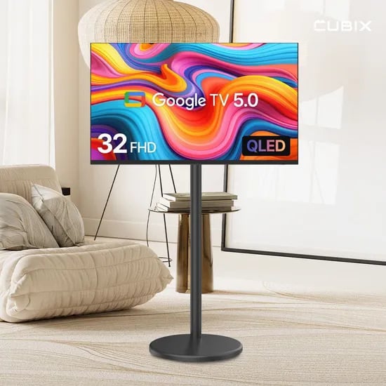무빙큐빅스 블랙에디션 구글 스마트 32인치(81cm) FHD QLED TV 삼탠바이미