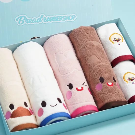 브레드이발소 자가드 호텔수건 30수코마사 4P+ 핸드타올2P 선물패키지