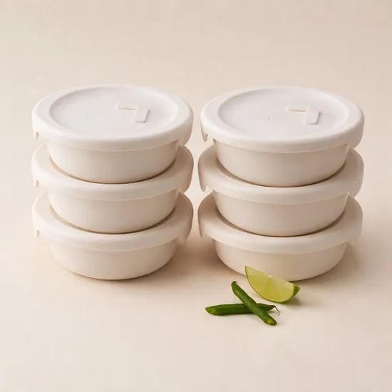 NEW 바로한끼 도자기/유리 밥용기 6P