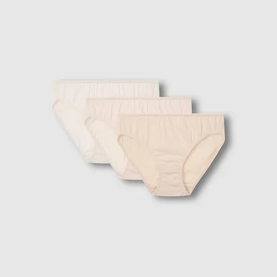 여 코튼 쌀알 힙허거 팬티_3매 (4 sizes)(4 colors)