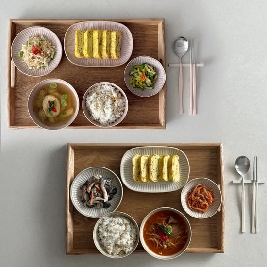 우드 내추럴 식사 트레이