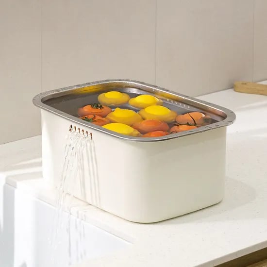 인덕션 사용! 올스텐 물빠짐 설거지통 젖병 싱크대 사각 8.5L (2color)