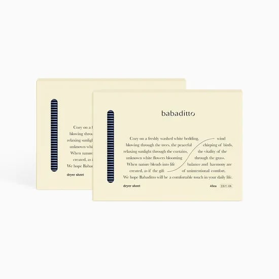바바디토 깨끗한 건조기 시트 2개세트 (코튼블랑/스위트가든 교차 선택가능)