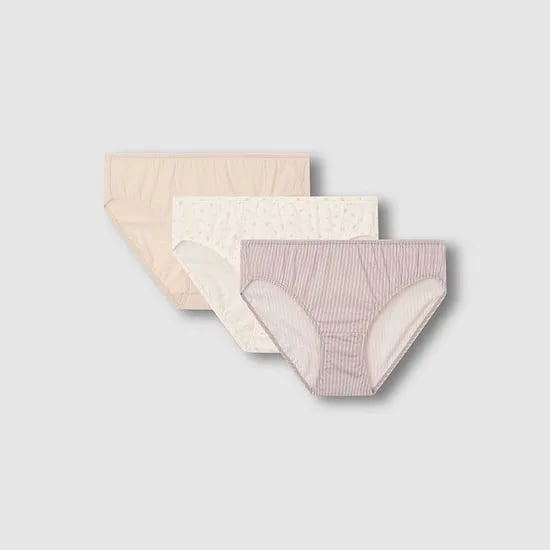 여 코튼 플로럴 힙허거 팬티_3매 (3 sizes)(3 colors)