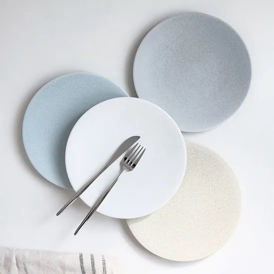 펄 무광 도자기 원형 플레이트 브런치접시 디저트접시 M 20cm 4colors