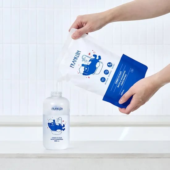 바스앤샴푸 리필 450ml 신생아 아기 바디워시 고농축 올인원 탑투토