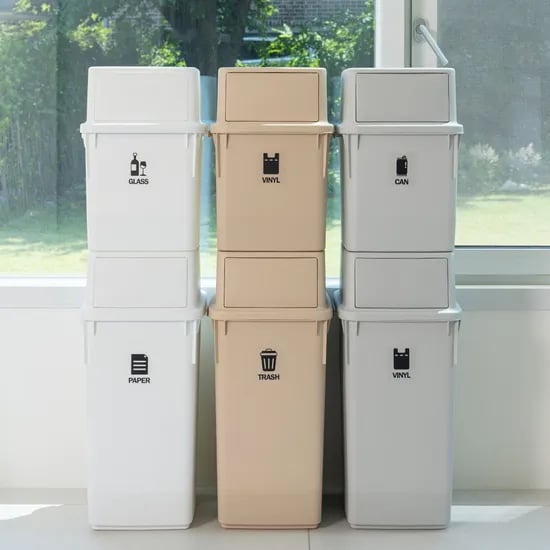 내츄럴 재활용 휴지통 분리수거함 35L 1개 + 60L 1개