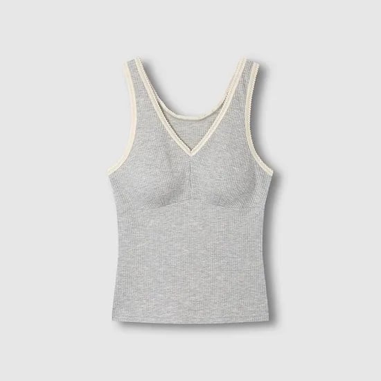 여 코튼 레이온 스트레치 탱크 브라캐미솔 (3 sizes)(2 colors)