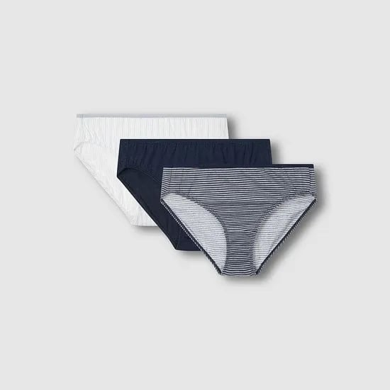 여 코튼 스트라이프 힙허거 팬티 3매 (4 sizes)(4 colors)
