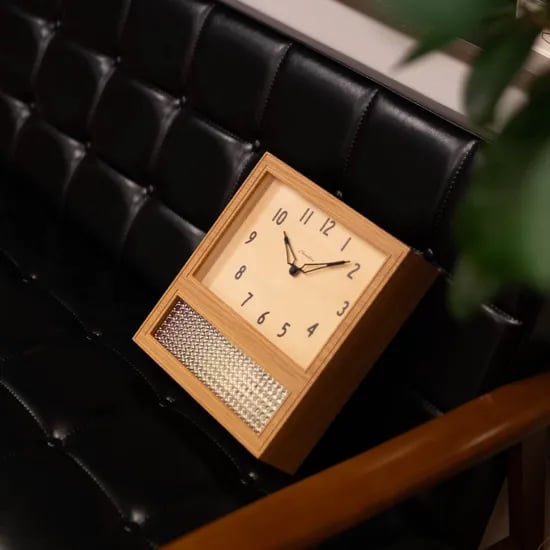 Court Pendulum Clock - Oak. 샹브루 일본 장인 무소음 클래식 추시계
