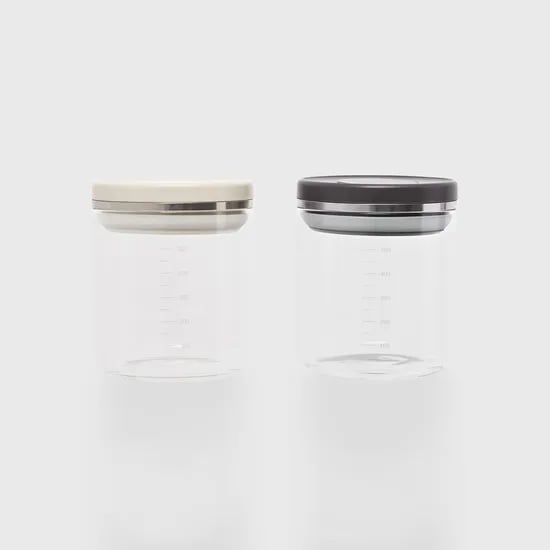 데일리플러스 내열유리 냉동 보관 용기 밀폐 소분 용기 반찬통 500ML 5개세트