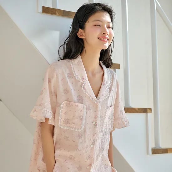샤베르 반팔 여성페어 피치 (32수)