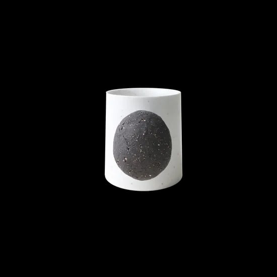 돌멩이 머그 - 검은색/둥근(L)