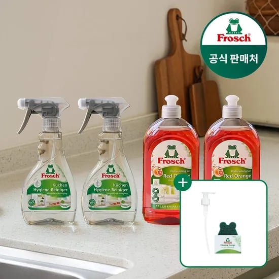 여름 주방위생 케어세트(주방세제 2개+다목적 냉장고 키친클리너 2개)