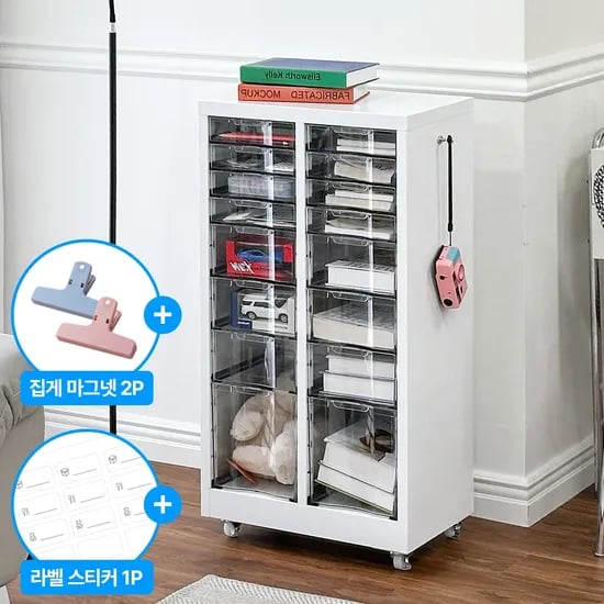 철제 서랍 캐비넷 트롤리 4types 이동식수납장 틈새수납장 인테리어 투명서랍장 다용도