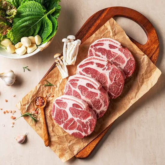한돈 보성녹돈 급냉 목살 구이용 500g+500g 1cm 내외 커팅