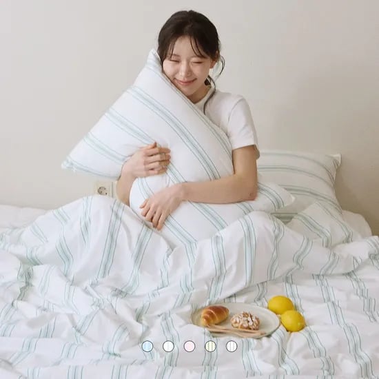 드리즐 스트라이프 냉감 양면 워싱 알러지케어 여름 차렵이불 SS/Q/K 5컬러