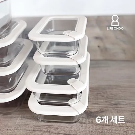 에어타이트 올글라스 내열유리밀폐 6개 세트 (선택)