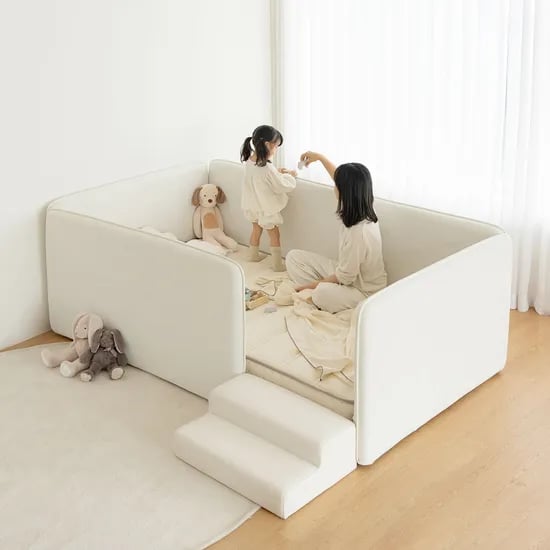 안전가드포함! 조이 데이베드 아기 침대프레임 SS (패브릭/가죽)