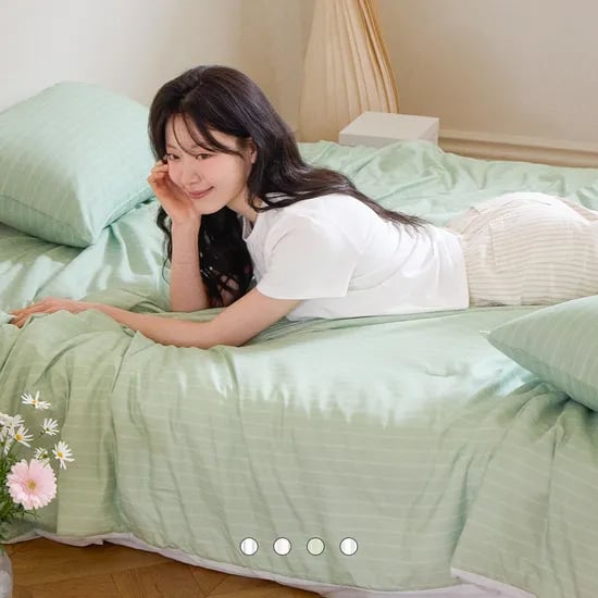 소프트데이 스트라이프 냉감 양면 워싱 무소음 여름 차렵이불