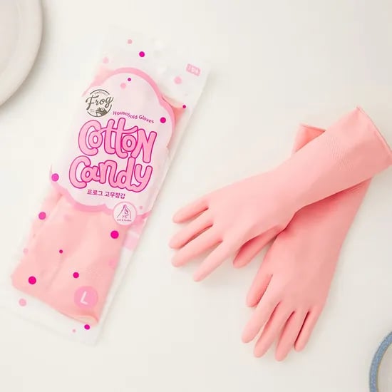 솜사탕처럼 가볍게! 코튼캔디 핑크 고무장갑 10개입 (3size)