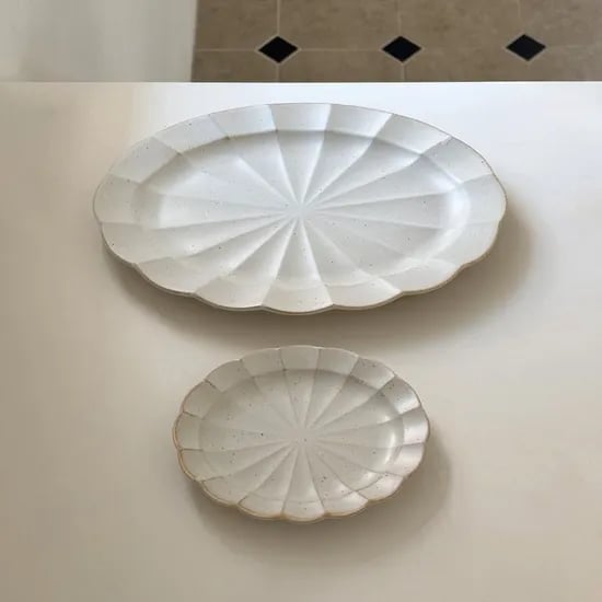 하나 오벌 플레이트 2size 접시 찬기 메인디쉬 홈카페